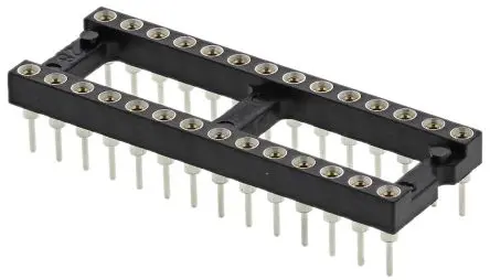 Preci-Dip 110 DIL-Sockel Vertikal, 28-Pin Durchsteckmontage Gedreht Gold, Zinn, Raster 2.54 mm Raster Offene Bauform 1A