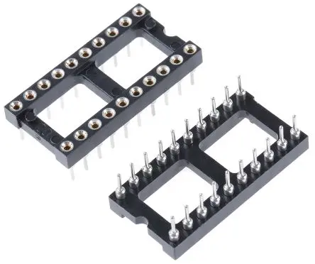 Preci-Dip 110 DIL-Sockel Vertikal, 20-Pin Durchsteckmontage Gedreht Zinn, Gold, Raster 2.54 mm Raster Offene Bauform 1A