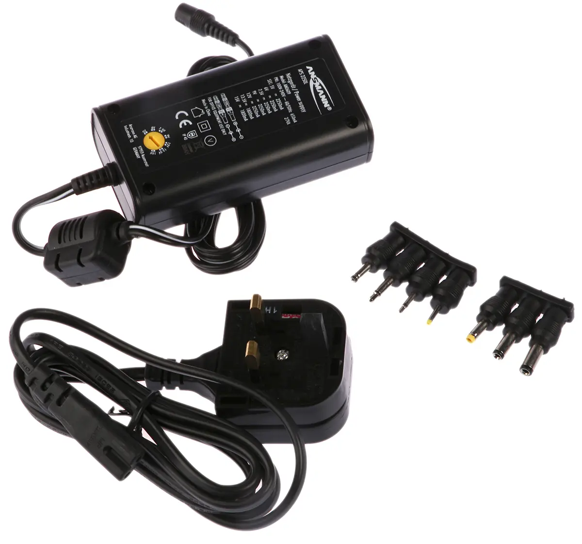 Produktfoto 1 von Ansmann Steckernetzteil AC/DC-Adapter, 135 → 370 V dc, 90 → 264V ac, 5 V dc, 6 V dc, 7.5 V dc, 9 V dc, 12
