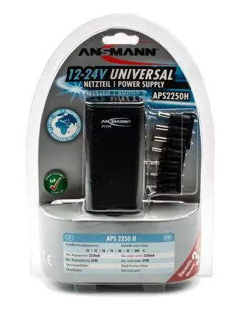 Produktfoto 1 von Ansmann 27 W APS2250 1 AC/DC-Adapter 2,5 x 5,5 x 12 mm Hohlstecker, 1,7 x 4 x 10 mm Hohlstecker, 1,35 x 3,5 x 10 mm