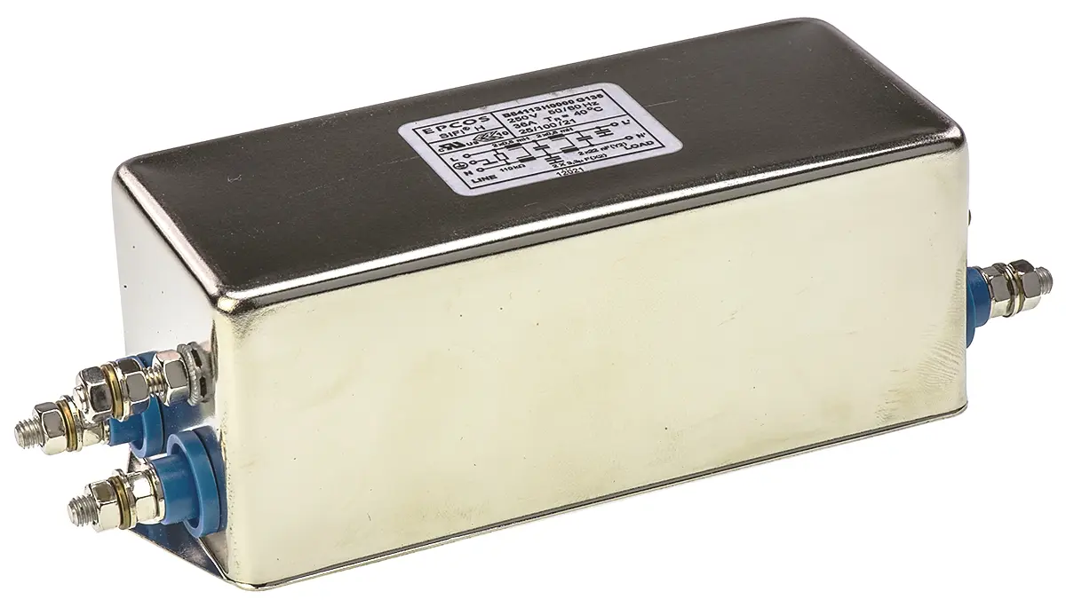 EPCOS B84113H EMV-Filter, 250V ac/dc, 36 A, Fahrgestell, Schraubbefestigung, 1-phasig 1.73 mA / 50/60 Hz 2 Zustände
