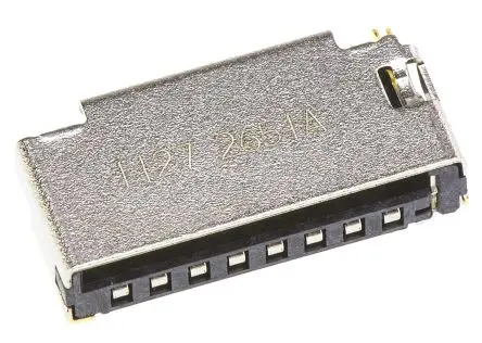 Produktfoto 1 von Molex 47309 MicroSD, gewinkelt Steckverbinder für Speicherkarten Buchse, 8-polig / 1-reihig Lot, Raster 1.1 mm,