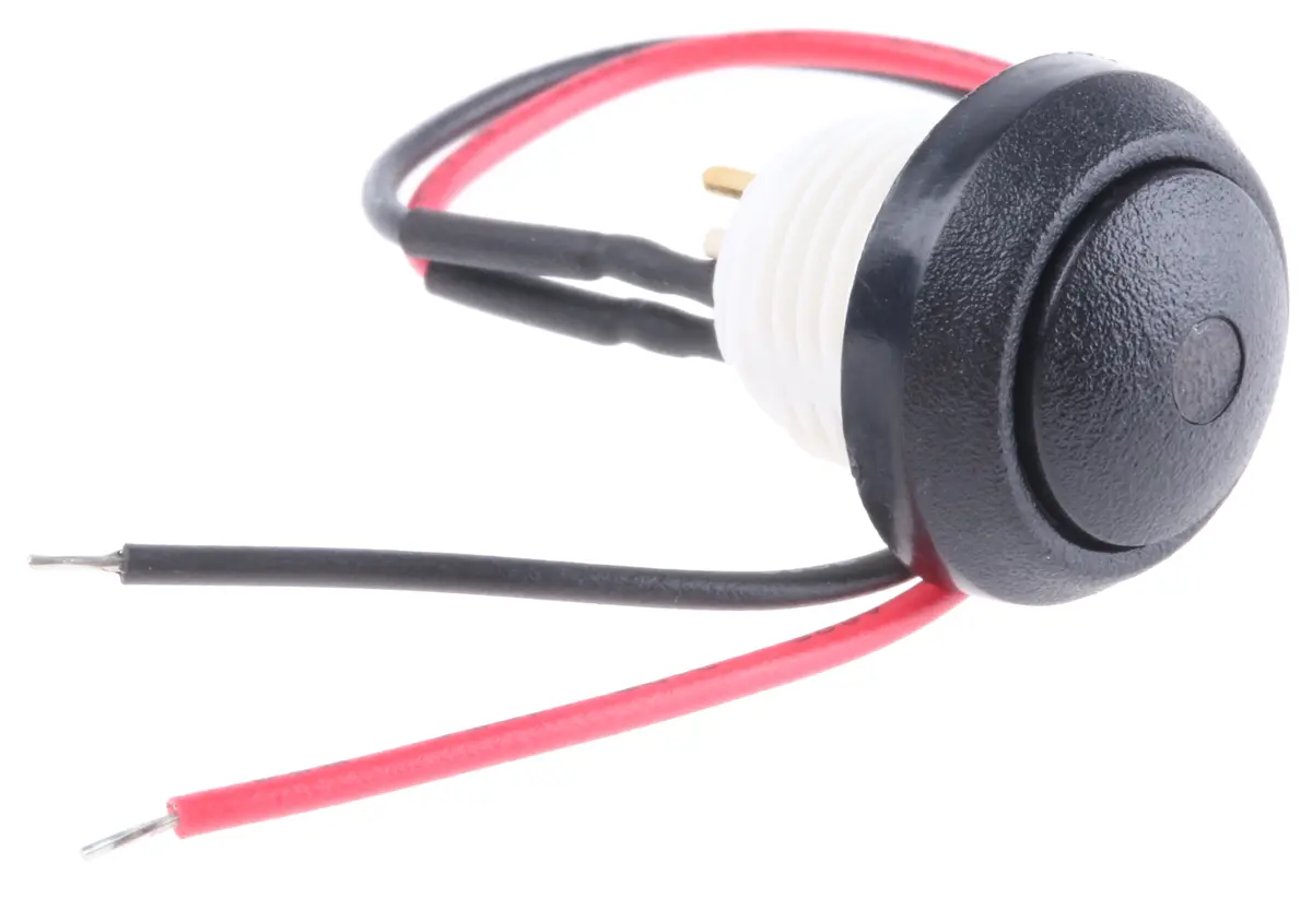 Produktfoto 1 von ITW 48 Druckschalter Beleuchtet Panel Ø 14 mm, SPST Schwarz, IP67