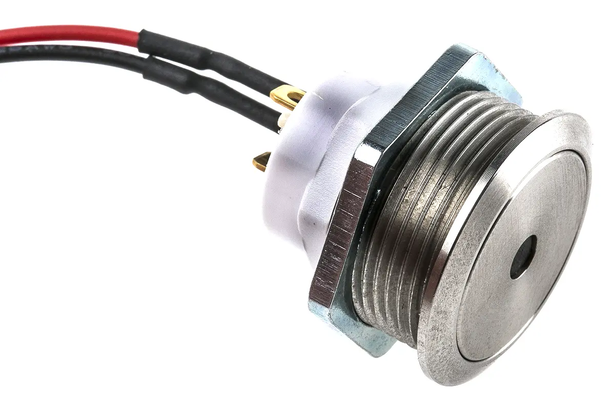 Produktfoto 1 von ITW 48M Druckschalter Beleuchtet Panel Ø 19 mm, SPST Silber, IP67