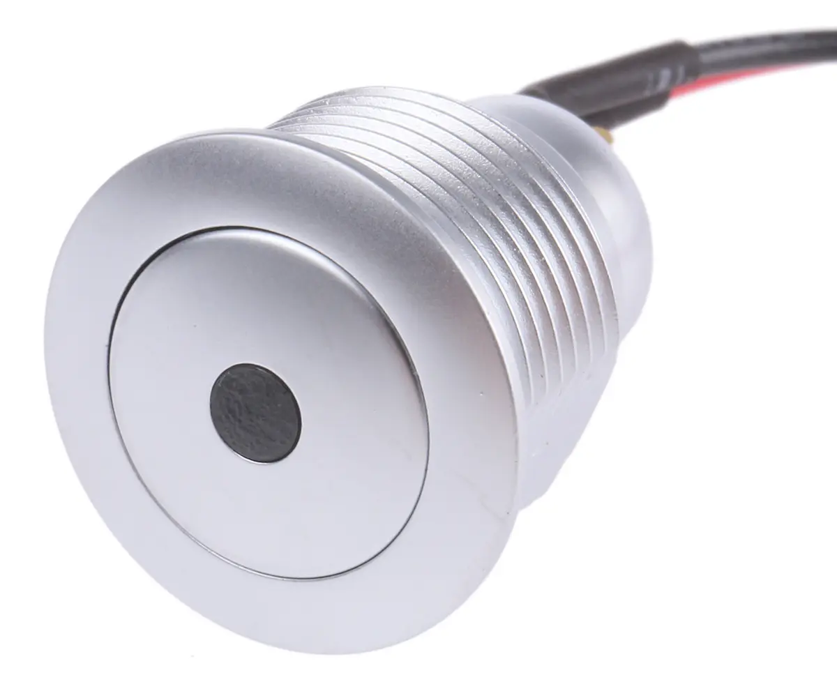 Produktfoto 1 von ITW 57M Druckschalter Beleuchtet Panel Ø 16 mm, SPST Silber, IP67
