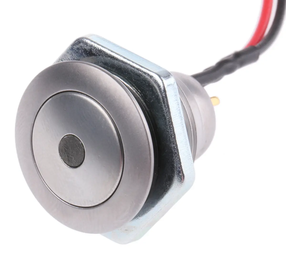 Produktfoto 1 von ITW 57M Druckschalter Beleuchtet Panel Ø 16.1 mm, SPST Silber, IP40