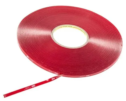 Produktfoto 1 von 3M 4910F VHB Acrylschaum Schaumstoff Klebeband doppelseitig, Klar, Stärke 1 mm, 6mm x 33 m, 26N/cm