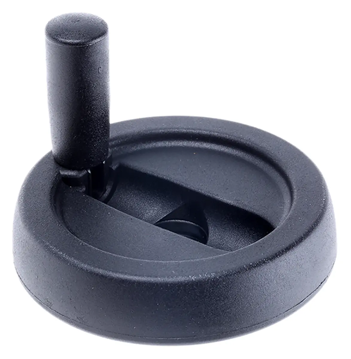 Produktfoto 1 von RS PRO Handrad, Rad ø 80 mm, 5 mm, 31 mm Gebohrte Nabe, Rad Mat. Nylon, Schwarz