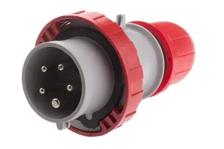 Produktfoto 1 von Scame OPTIMA-REVERSE Industrieller Stromversorgungssteckverbinder-Adapter Rot 3P+N+PE, 415V, Kabel Gerade IP66, IP67 16A