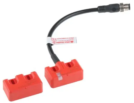 Produktfoto 1 von Guardmaster 440N Magnetisch M12 Berührungsloser Sicherheitsschalter 24V dc aus Kunststoff, 2 Öffner / 1, Magnetisch