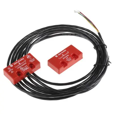Produktfoto 1 von Guardmaster 440N Magnetisch 3 m Kabel Berührungsloser Sicherheitsschalter 24V dc aus Kunststoff, 2 Öffner,