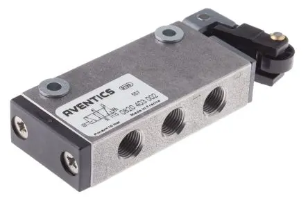 Produktfoto 1 von EMERSON – AVENTICS, Rollen ST Pneumatik-Steuerventil, manuell, ISO 228 1/8 in, Edelstahl III B