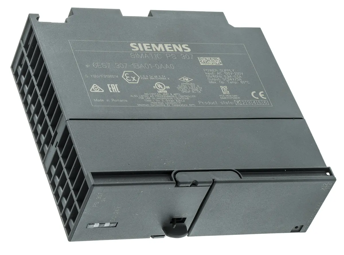Produktfoto 1 von Siemens SIMATIC S7-300 DIN-Schienen Netzteil Getaktet 24V dc / 2A 48W 120 → 230V ac