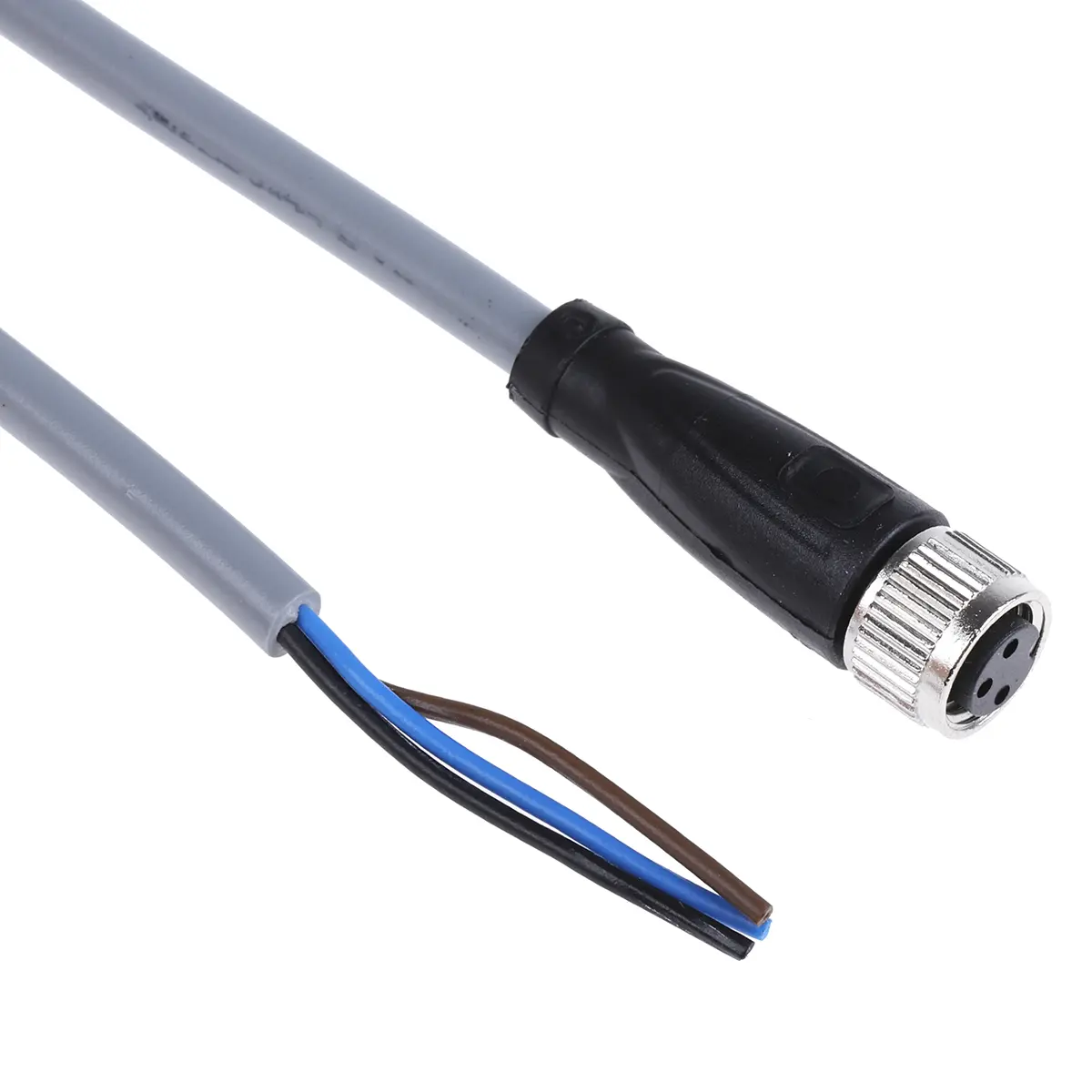 Produktfoto 1 von Pepperl + Fuchs V3-GM-5M-PVC, 3-polig Sensor-Betätigungselementkabel, Gerade Buchse / Nicht abgeschlossen, Länge 5 m