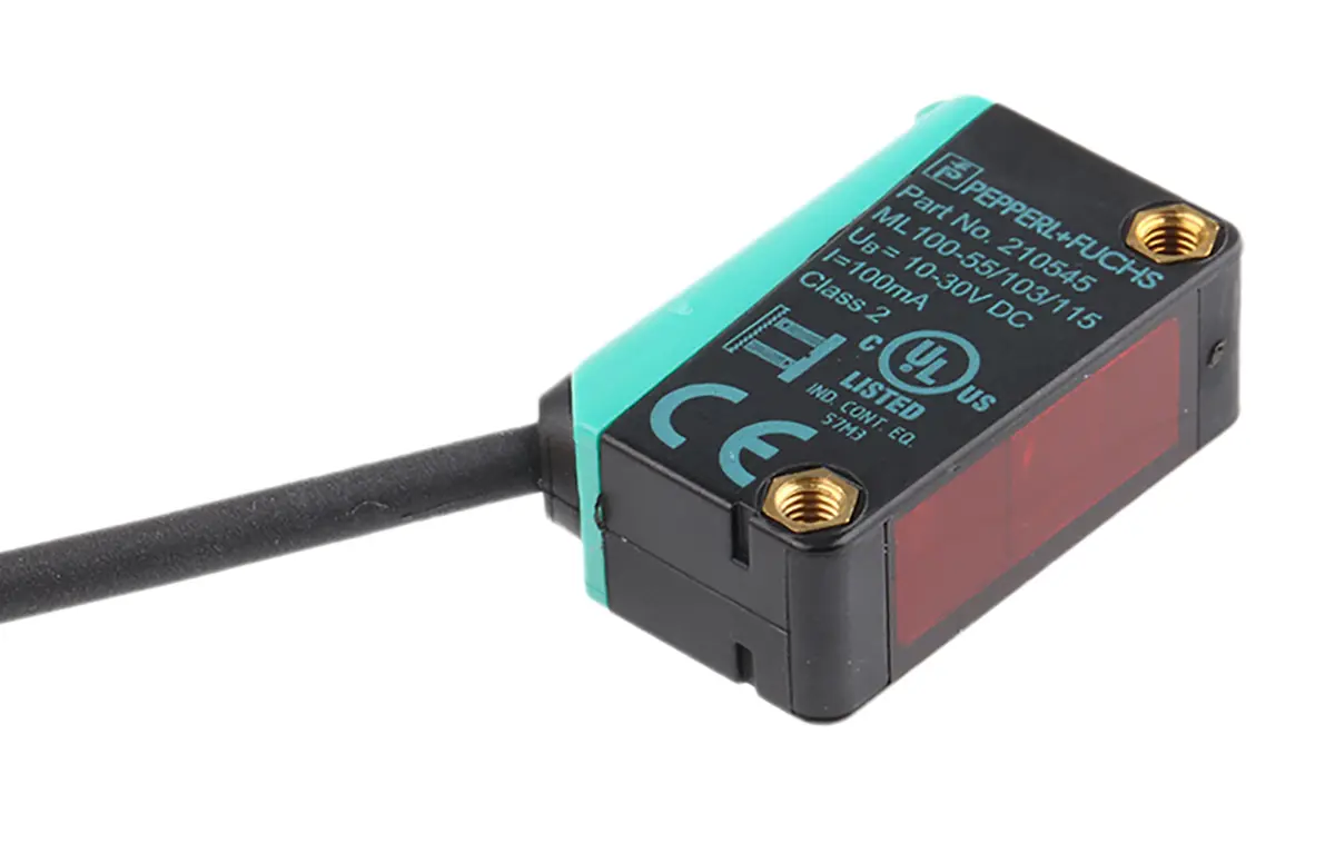 Produktfoto 1 von Pepperl + Fuchs ML100 Kubisch Optischer Sensor, Reflektierend, PnP Ausgang, Steckbar