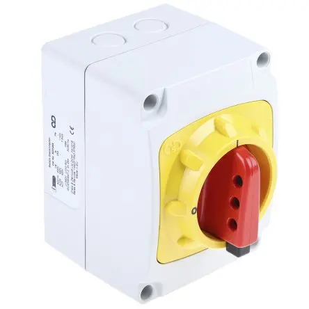 Produktfoto 1 von Craig & Derricott SDP Trennschalter 3-polig Basis 25A 15 kW Rot IP65 3-phasig