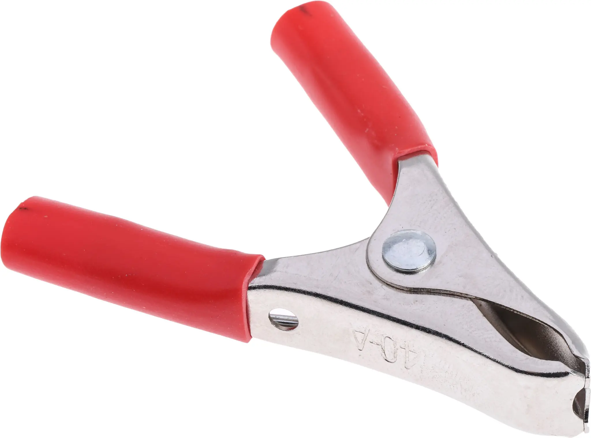 Produktfoto 1 von Mueller Electric Vernickelte Krokodilklemme, Rot Polyvinylchlorid Isoliert