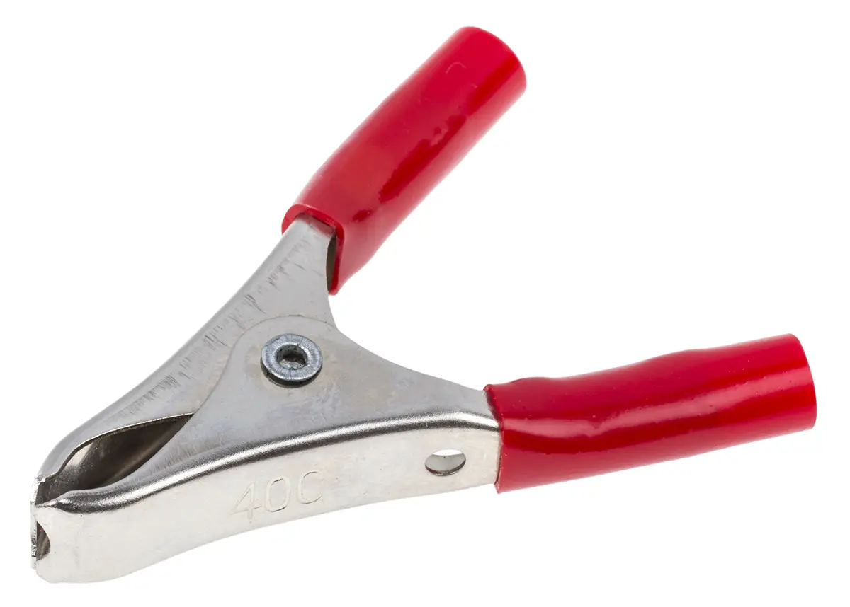 Produktfoto 1 von Mueller Electric Kupfer 19 mm Krokodilklemme, Rot Polyvinylchlorid Isoliert