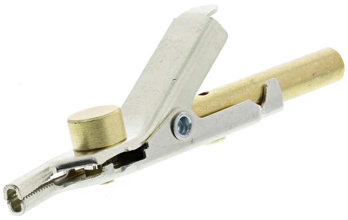 Produktfoto 1 von Mueller Electric Nagelbett-Prüfklemme mit Bananenstecker Silber vernickelt, 59.4 mm