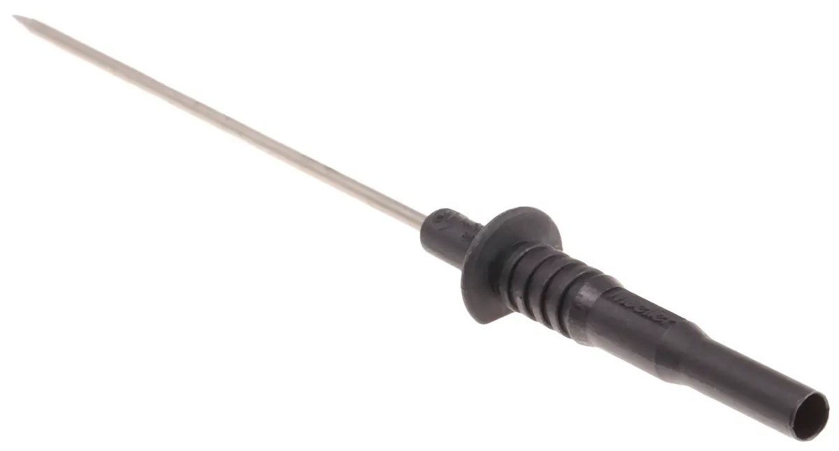 Produktfoto 1 von Mueller Electric Festwert Prüfspitze Schwarz, Edelstahl Spitze 2 mm, 1 kV 20A