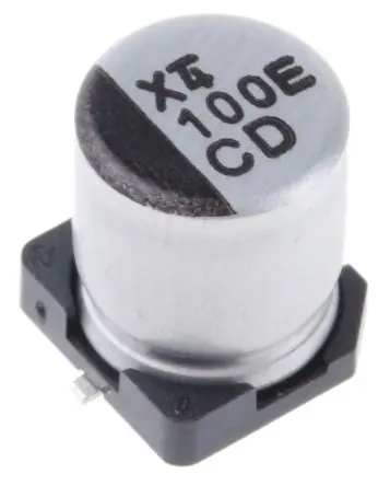 Produktfoto 1 von Nichicon CD Oberfläche Kondensator 100 μF Lot 20 % / 25V dc, Ø 6.3 mm x 7.7 mm, 105 °C