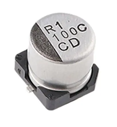Produktfoto 1 von Nichicon CD Kondensator 100 μF ±20 % / 16V dc, Ø 6.3 mm x 5.8 mm, 105 °C