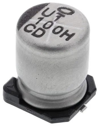 Produktfoto 1 von Nichicon CD Oberfläche Kondensator 100 μF Lot 20 % / 50V dc, Ø 8 mm x 10 mm, 105 °C