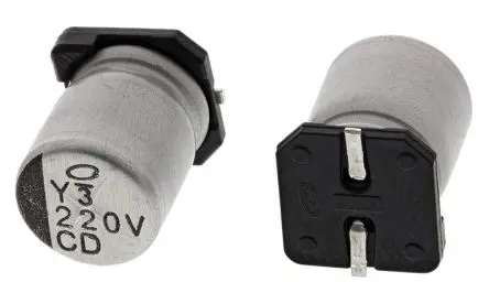 Produktfoto 1 von Nichicon CD Oberfläche Kondensator 220 μF Lot 20 % / 35V dc, Ø 8 mm x 10 mm, 105 °C