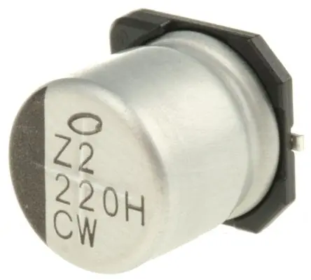 Produktfoto 1 von Nichicon CW Oberfläche Kondensator 220 μF Lot 20 % / 50V dc, Ø 10 mm x 10 mm x 10 mm, 105 °C