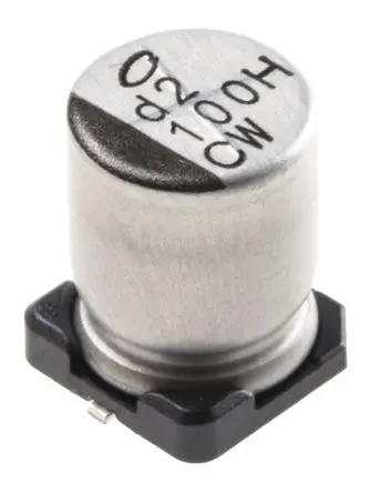 Produktfoto 1 von Nichicon CW Oberfläche Kondensator 100 μF Lot 20 % / 50V dc, Ø 8 mm x 10 mm x 7 mm, 105 °C