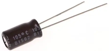 Produktfoto 1 von Nichicon PW Kondensator 47 μF Radiale Anschlussfahnen ±20 % / 50V, Ø 6.3 mm x 11 mm x 11 mm, 105 °C