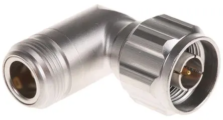 Produktfoto 1 von Huber+Suhner HF Adapter, 50 Ω, gewinkelt, 8GHz Stecker Buchse, Koaxial Nennspannung