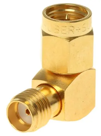 Produktfoto 1 von Huber+Suhner HF Adapter, 50 Ω, gewinkelt, 18GHz Stecker Buchse, Koaxial Nennspannung