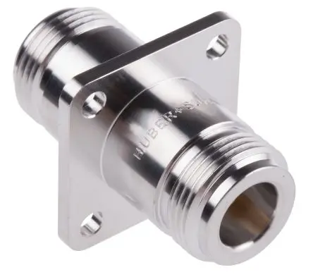 Produktfoto 1 von Huber+Suhner HF Adapter, 50 Ω, Gerade, 11GHz Buchse Buchse, Koaxial Nennspannung
