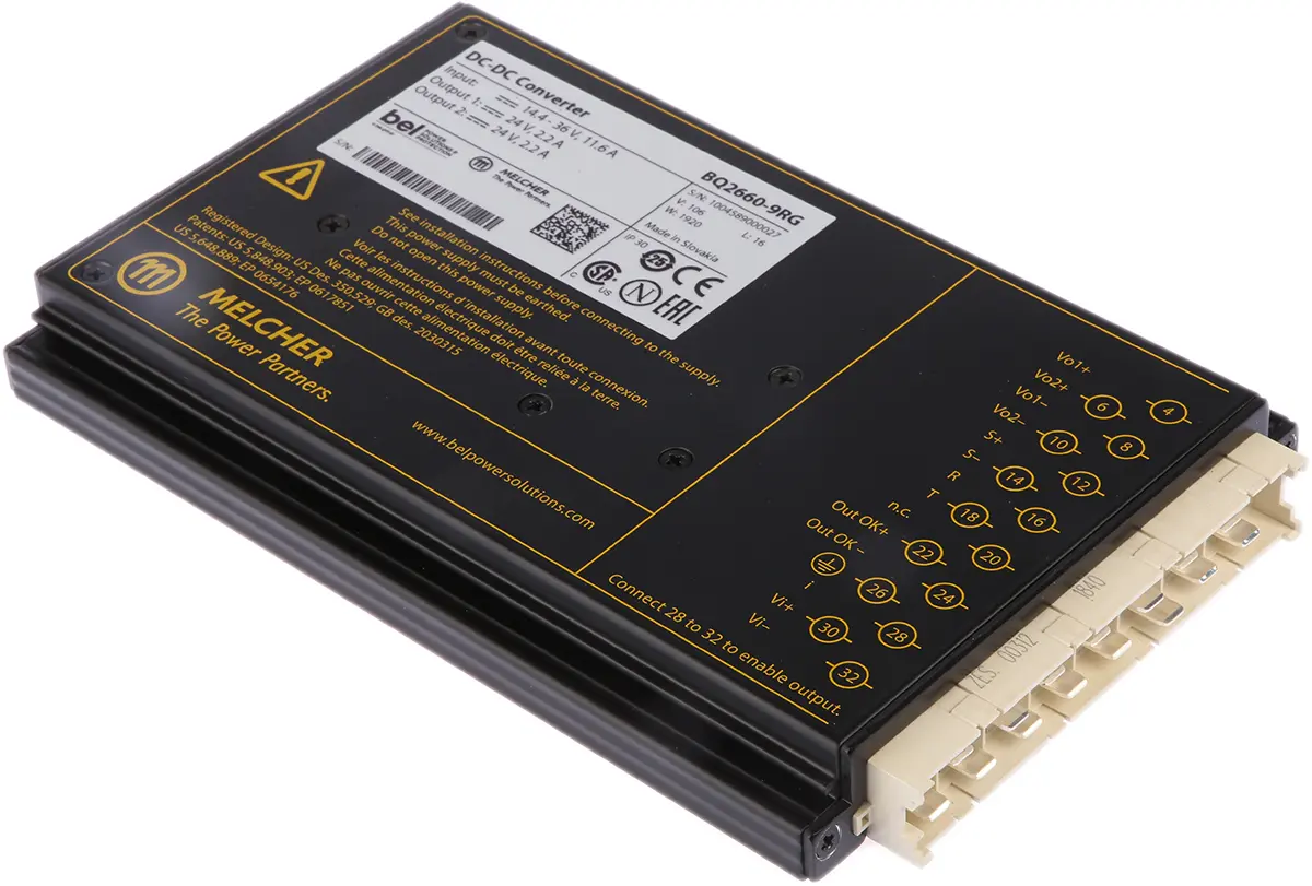Produktfoto 1 von BEL POWER SOLUTIONS INC Q DC/DC Konverter, 5.5V OUT 24 mA 36V 4.2 kV 102 W -40 °C 71 °C