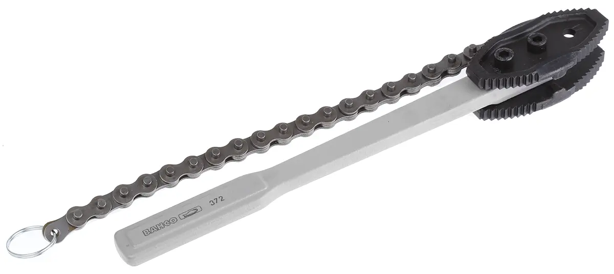 Produktfoto 1 von Bahco Schraubenschlüssel Kettenschlüssel Nicht parkend, Metall Griff, Backenweite 38.1 mm, / Länge 350 mm