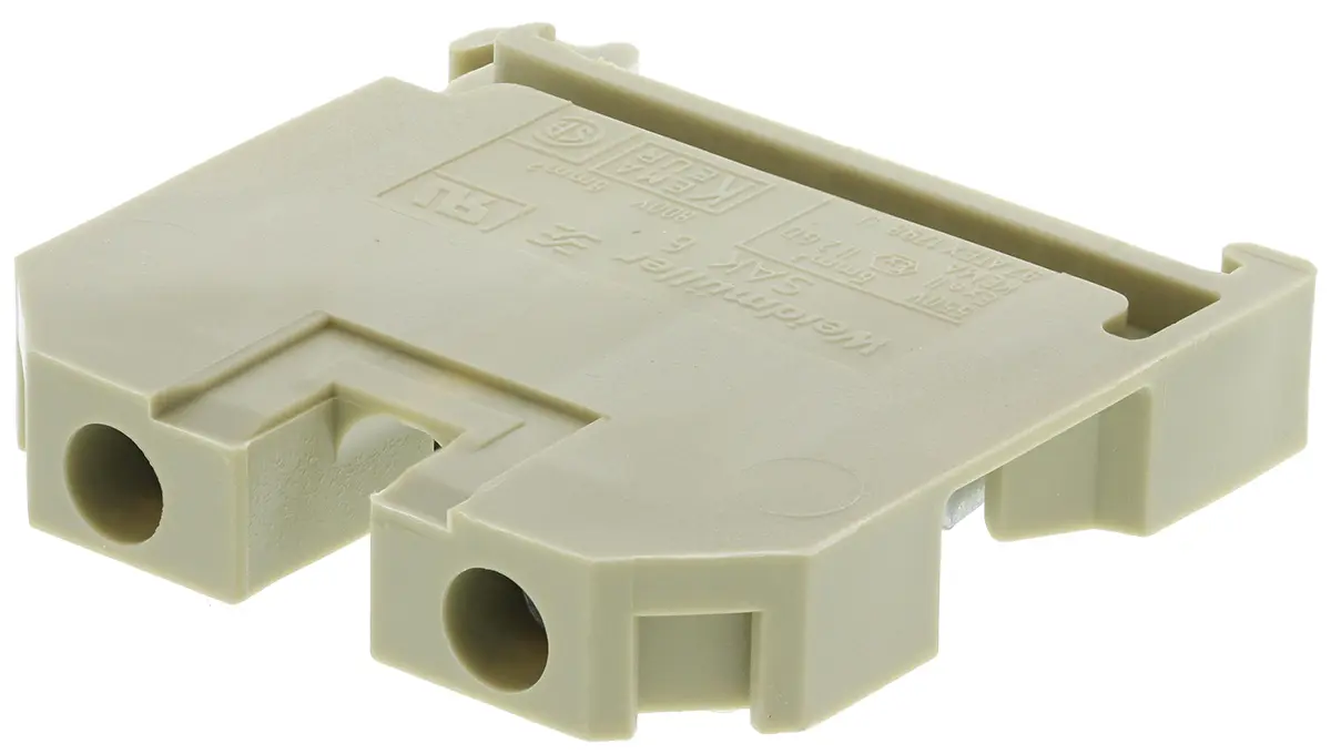 Produktfoto 1 von Weidmüller SAK 6/35 PA Anschlussklemmenblock für Durchkontaktierung 1 Gelb, Beige, 6mm², 800V Lot IECEx, ATEX