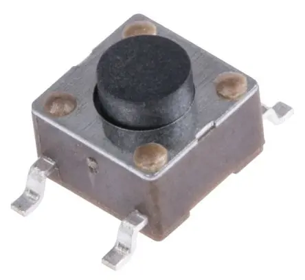 Produktfoto 1 von TE Connectivity Taster SPST Taste, SMD 50mA Tastend 1.4 mm Schwarz Oberfläche B. 6mm L. 6 mm