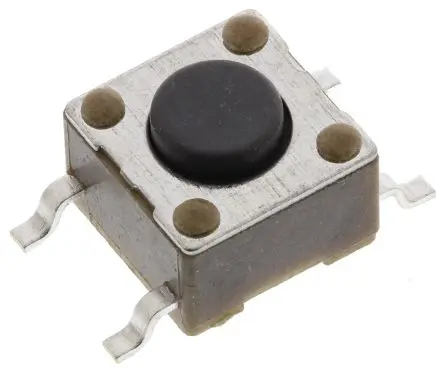 Produktfoto 1 von TE Connectivity Taster SPST Taste, SMD 50mA Tastend 0.7 mm Grau Oberfläche B. 6mm L. 6 mm