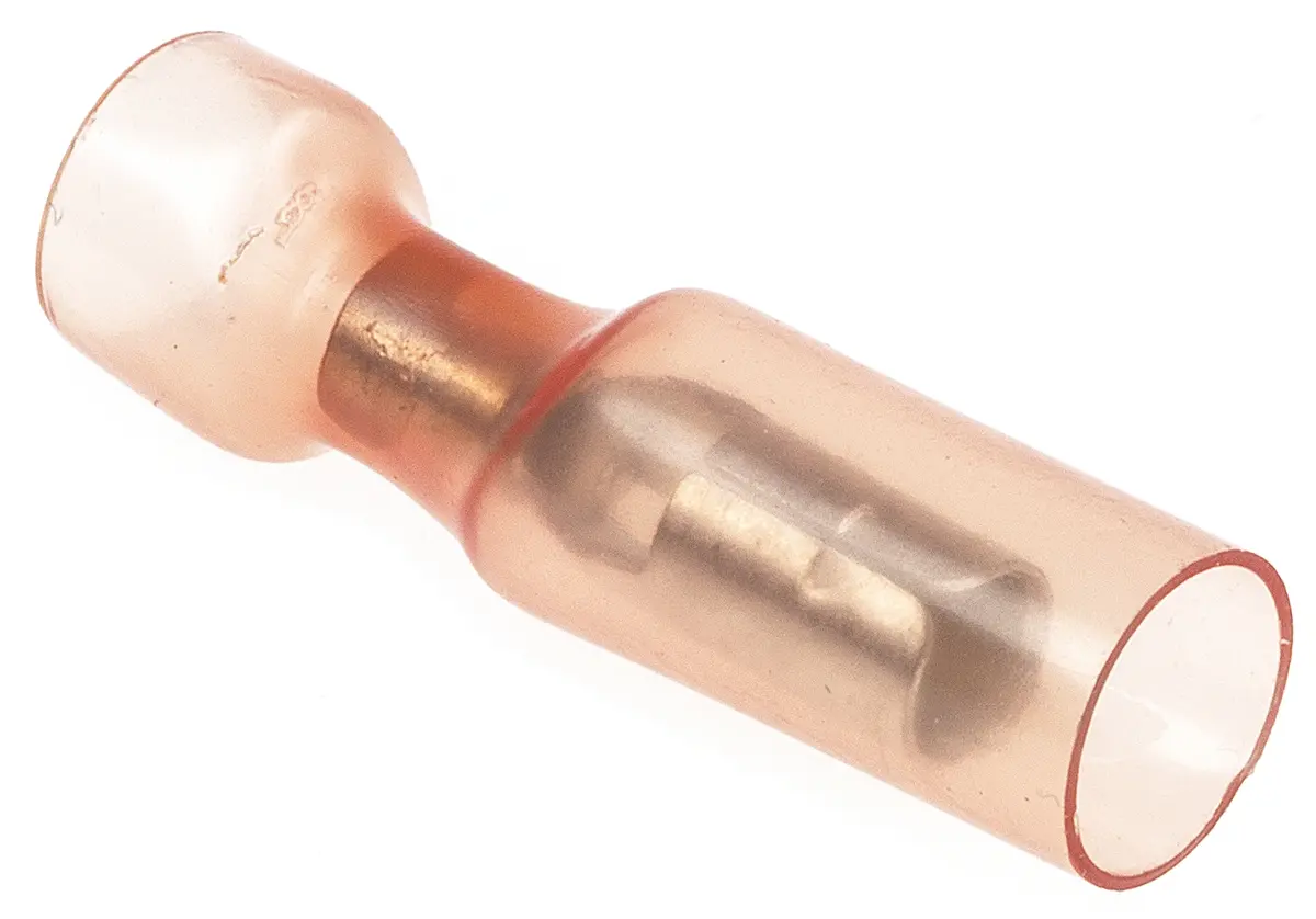 Produktfoto 1 von TE Connectivity Buchse DuraSeal ø 4 mm Isoliert Rot 22 AWG Kabelschuh Rundstecker 18 AWG