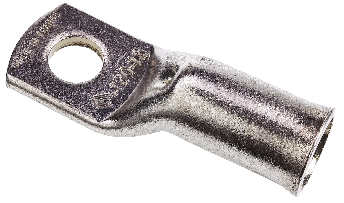 Produktfoto 1 von TE Connectivity XCT Ringkabelschuh, Unisoliert, Grau, 4/0 AWG max.AWG, innen ø 12.8 mm, 12 mm