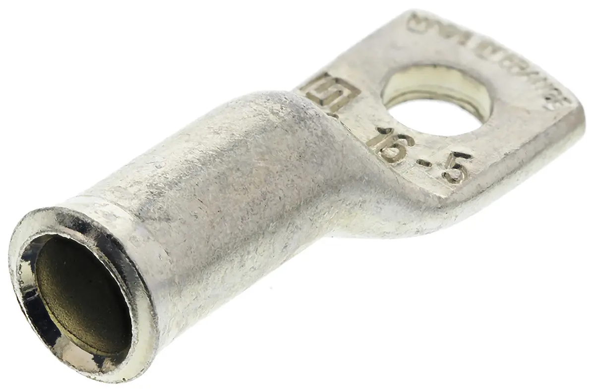 Produktfoto 1 von TE Connectivity XCT Ringkabelschuh, Unisoliert 5 AWG, Grau, 5 AWG max.AWG, aussen ø 12 mm, innen ø 5 mm, 5 mm