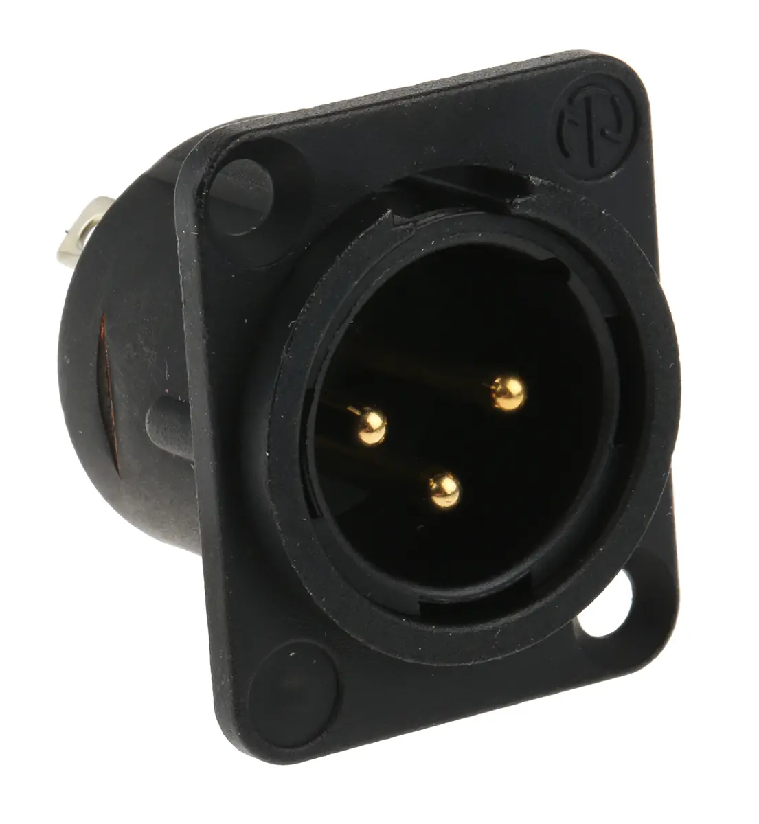 Neutrik Gerade 3-polig Panel Stecker Gold über Nickel Metallic Schwarz XLR-Steckverbinder, 50 V
