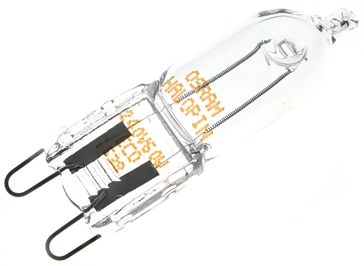 Produktfoto 1 von Osram HALOPIN PRO Dreieckstuch Halogen Stiftsockellampe 230 V / 60 W, 980 lm, G9 Sockel, Ø 14 mm x 51 mm