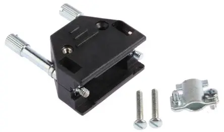 Produktfoto 1 von MH Connectors MHED D-Sub-Gehäuse Gerade, 9-polig, D: D-Sub-Gehäuse Zugentlastung, Schwarz, Größe E, aus ABS
