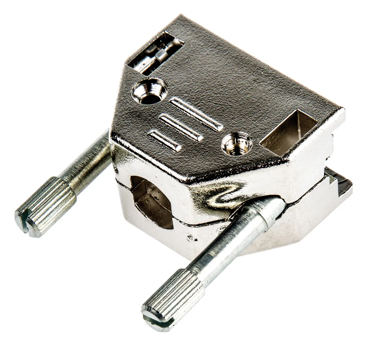 Produktfoto 1 von MH Connectors MHED D-Sub-Gehäuse Gerade, 9-polig, D: D-Sub-Gehäuse Zugentlastung, Silber, Größe E, aus ABS