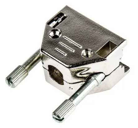 Produktfoto 1 von MH Connectors MHED D-Sub-Gehäuse Gerade, 9-polig, D: D-Sub-Gehäuse Zugentlastung, Silber, Größe E, aus ABS