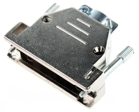 Produktfoto 1 von MH Connectors MHED D-Sub-Gehäuse Gerade, 25-polig, D: D-Sub-Gehäuse Zugentlastung, Silber, Größe B, aus ABS