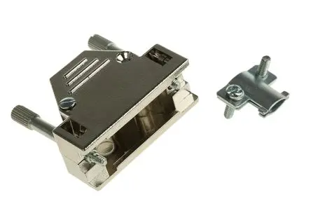 Produktfoto 1 von MH Connectors MHED D-Sub-Gehäuse Gerade, 15-polig, D: D-Sub-Gehäuse Zugentlastung, Silber, Größe A, aus ABS