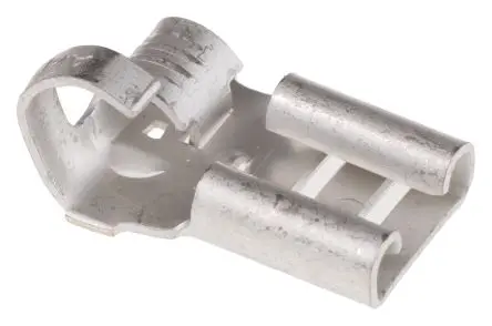 Produktfoto 1 von TE Connectivity FASTON .250 Flachsteckhülse, Schwarz, Unisoliert, 6.35 x 0.81 mm, Buchse, 18 AWG min, 12 AWG